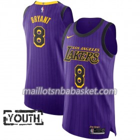 Maillot Enfant Los Angeles Lakers Kobe Bryant 8 2018-19 Nike City Edition Pourpre Swingman